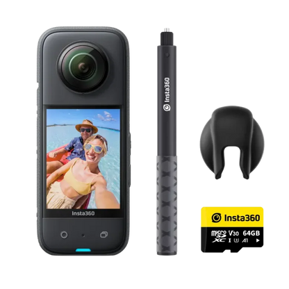 Insta360 X3 - NEW 5.7K 360 Action Camera, 72MP Photos, Waterproof and Rugged, 4K Single-Lens Mode