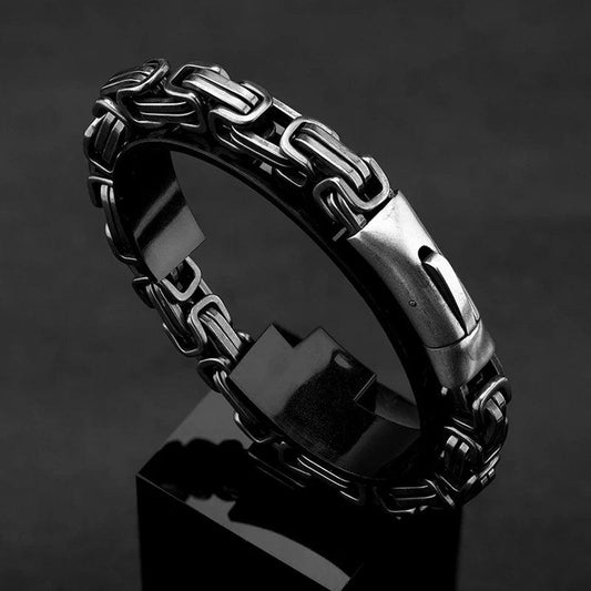 MKENDN Punk Men Vintage King Chain Bracelets for Men Stainless Steel Motorcycle Bracelets Male Jewelry Accessories Gifts - RPM Rivals