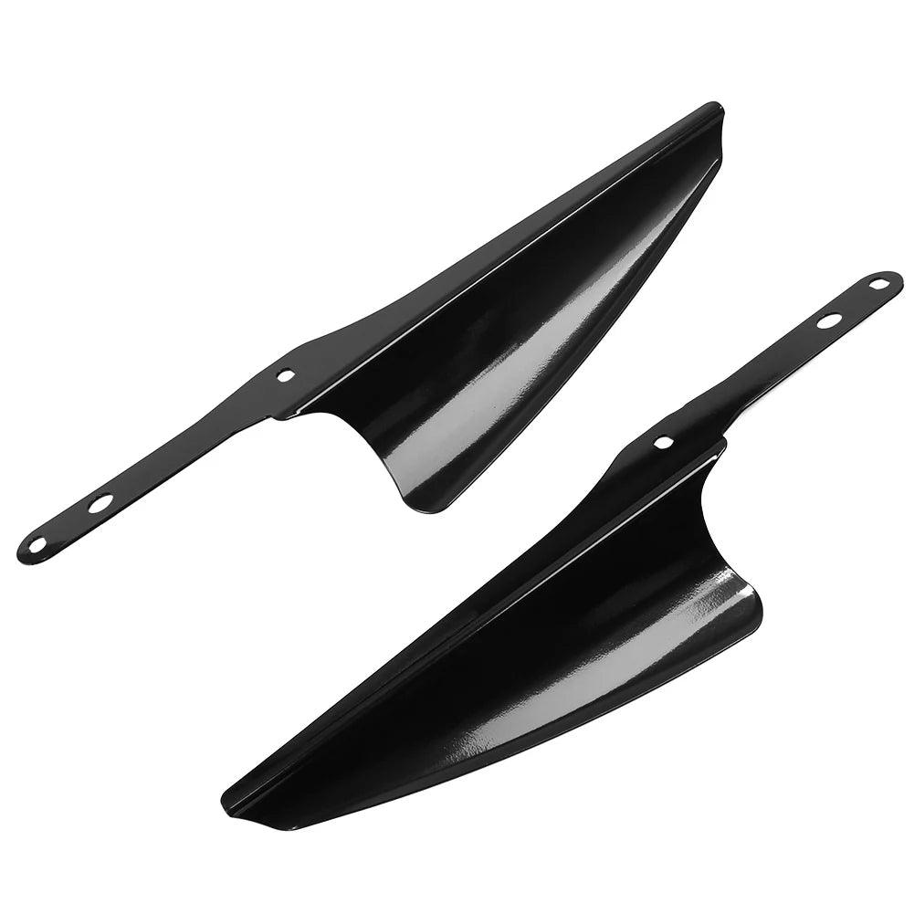 Motorcycle Vivid Black Front Fork Mount Wind Deflectors Fairing For Harley Touring Road King Street Electra Glide FLHR 1995-2021 - RPM Rivals