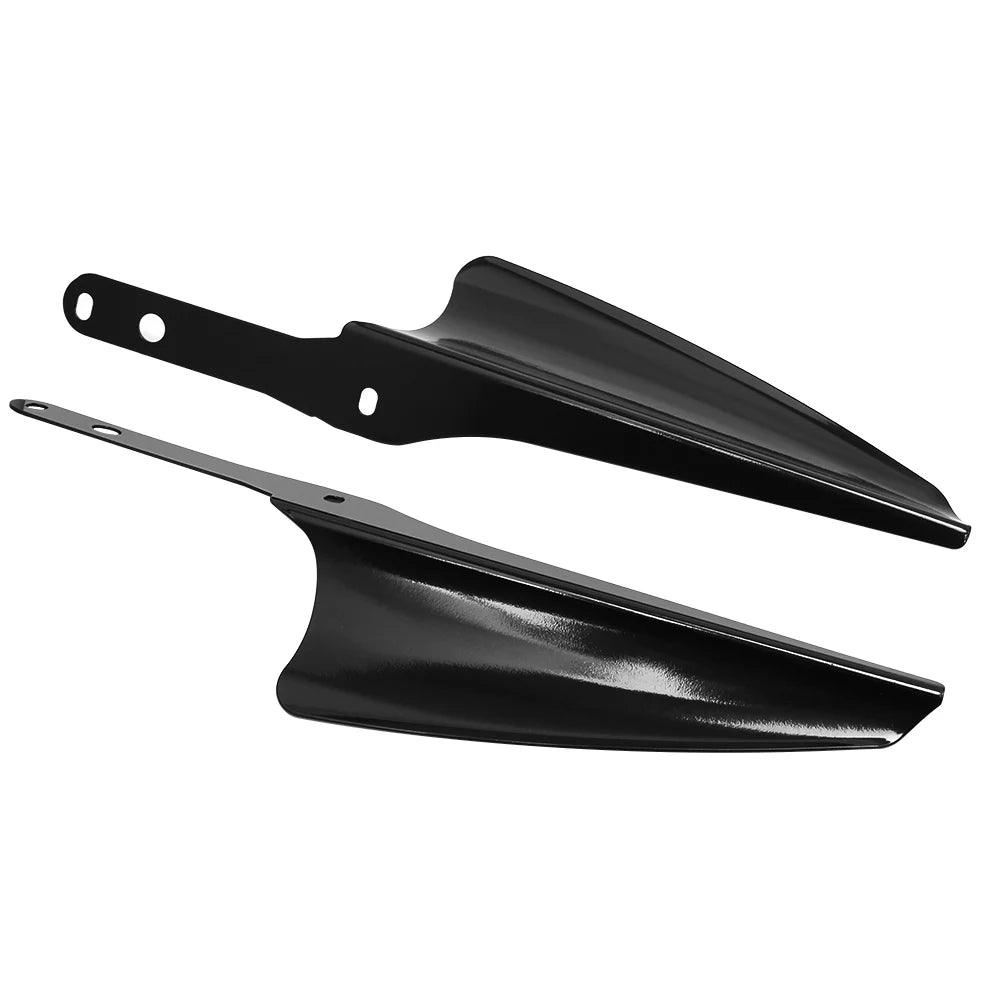 Motorcycle Vivid Black Front Fork Mount Wind Deflectors Fairing For Harley Touring Road King Street Electra Glide FLHR 1995-2021 - RPM Rivals