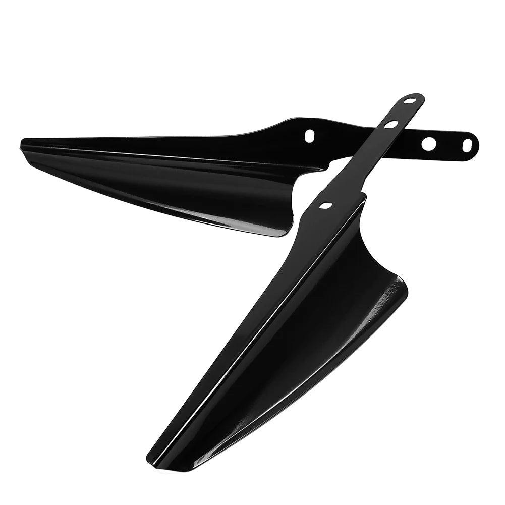 Motorcycle Vivid Black Front Fork Mount Wind Deflectors Fairing For Harley Touring Road King Street Electra Glide FLHR 1995-2021 - RPM Rivals