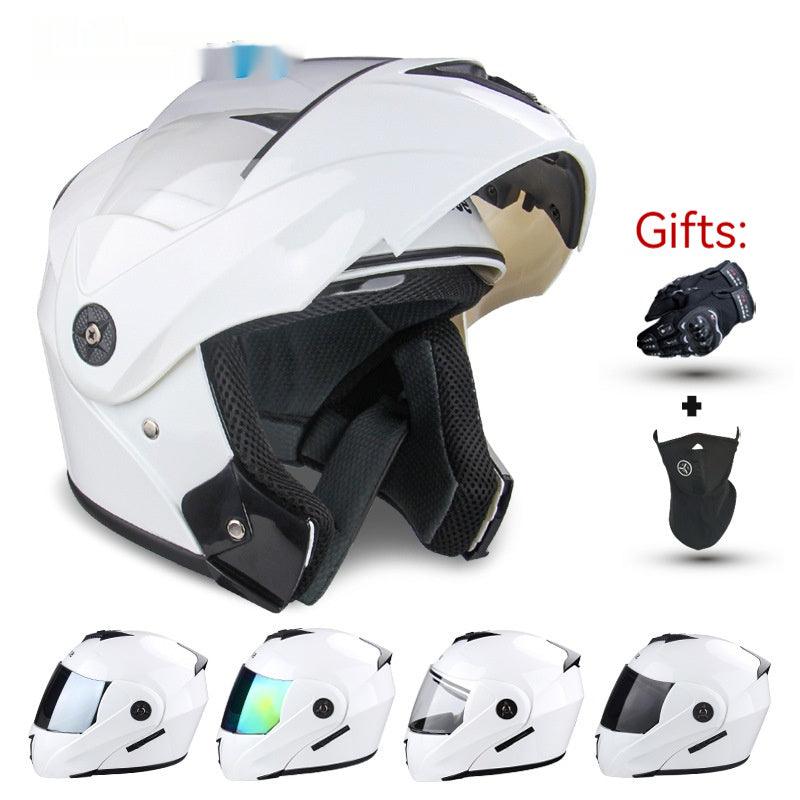 Electric Motorcycle Double Lens Exposed Men And Women Motorcycle Helmet - RPM Rivals