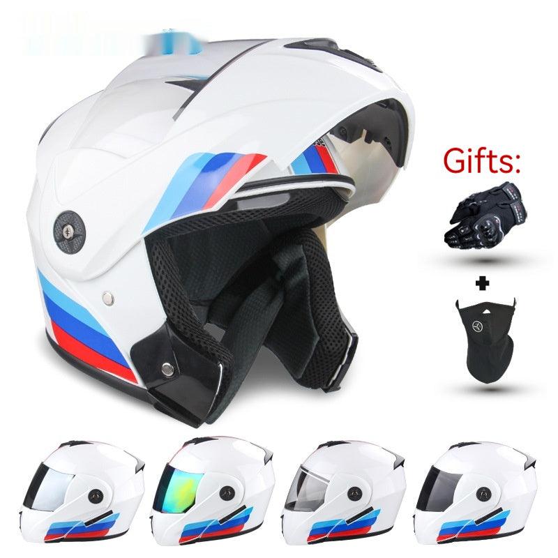 Electric Motorcycle Double Lens Exposed Men And Women Motorcycle Helmet - RPM Rivals